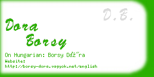 dora borsy business card